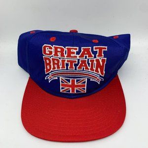 Vintage‎ Great Britain Eclipse Hat Snapback Cap Red Blue Men